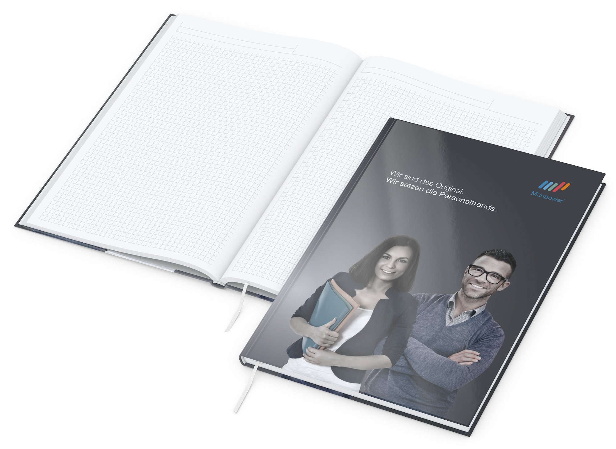 Notizbuch Note-Book, A4, Winkelkaro, glänzend