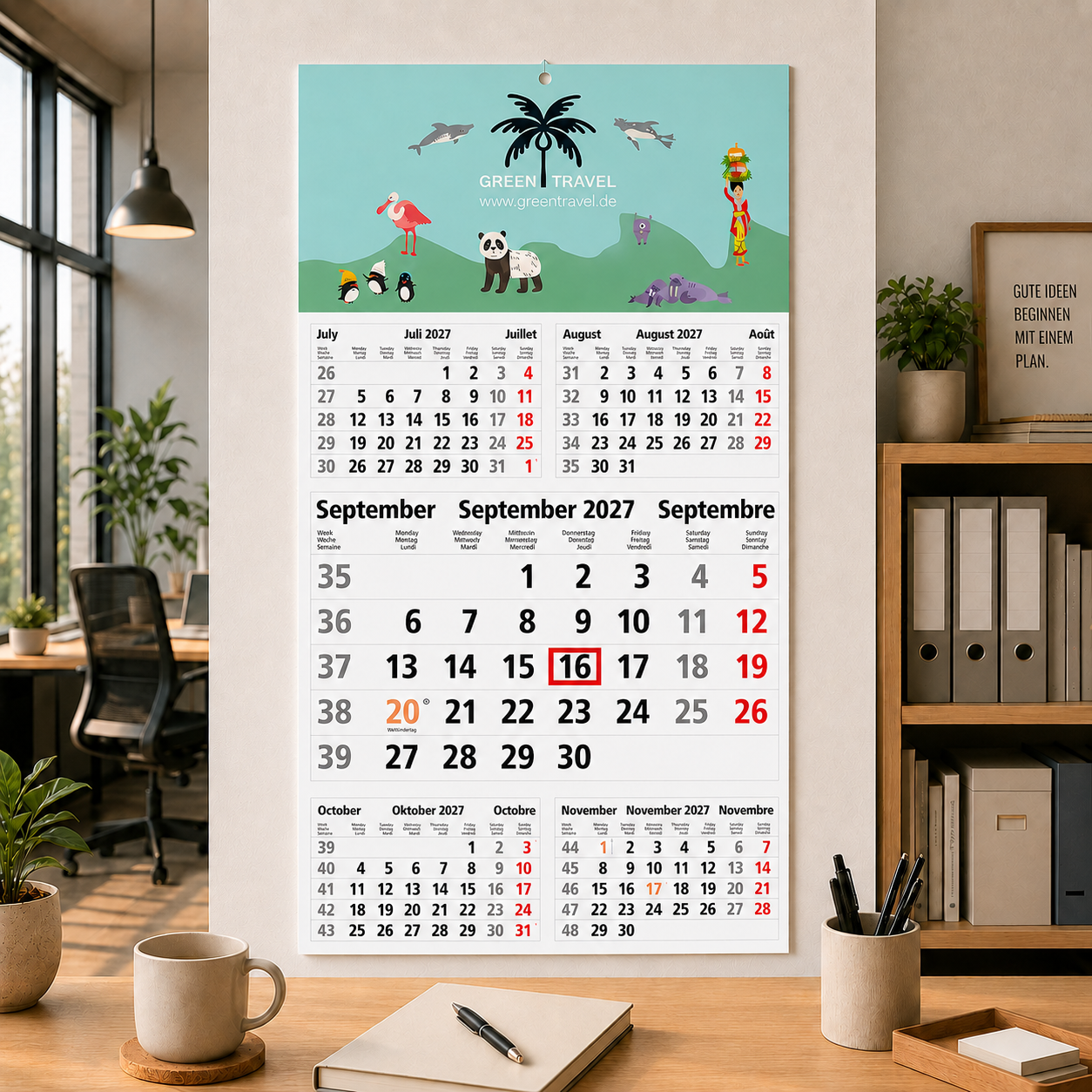 5-Monatskalender Einblatt Budget 5
