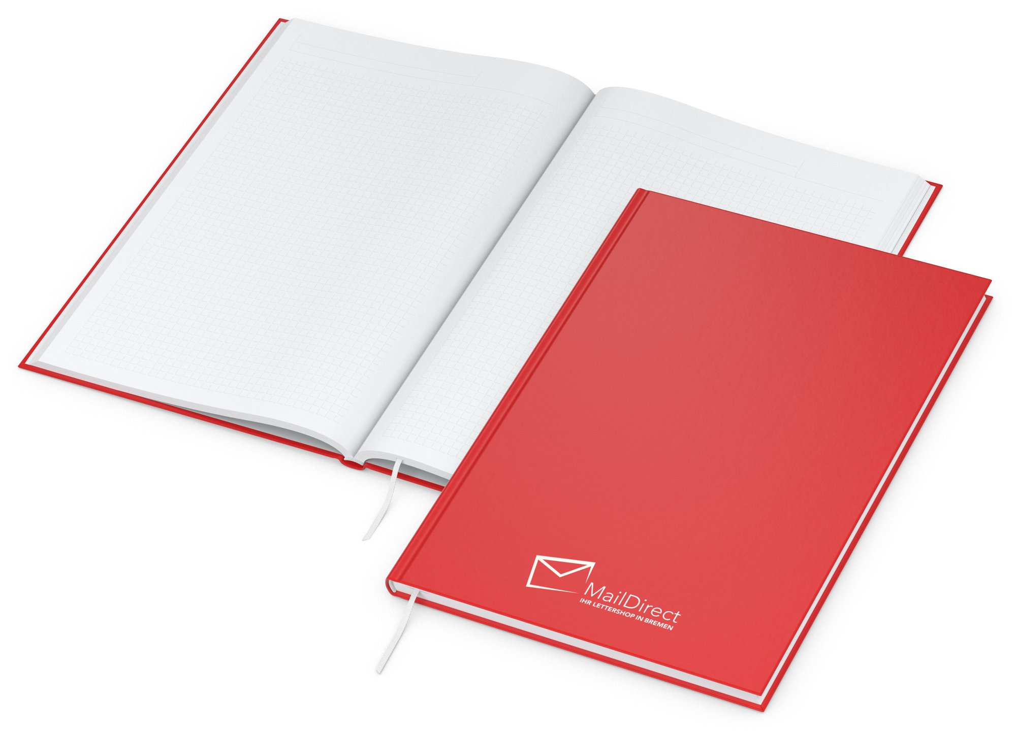Notizbuch Note-Book, A4, Winkelkaro, rot
