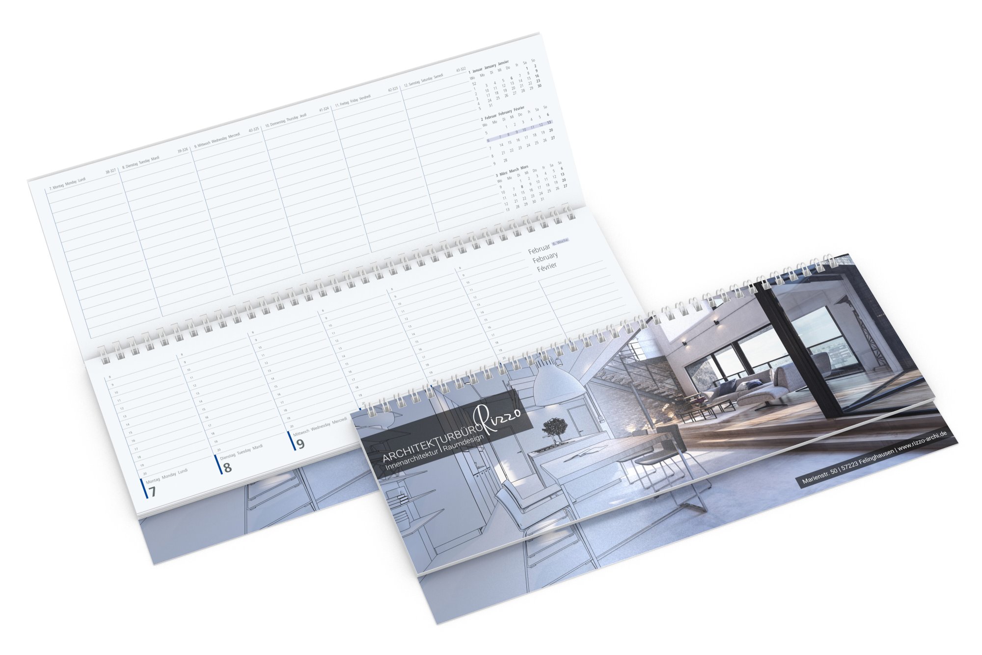 Tisch-Querkalender Compact