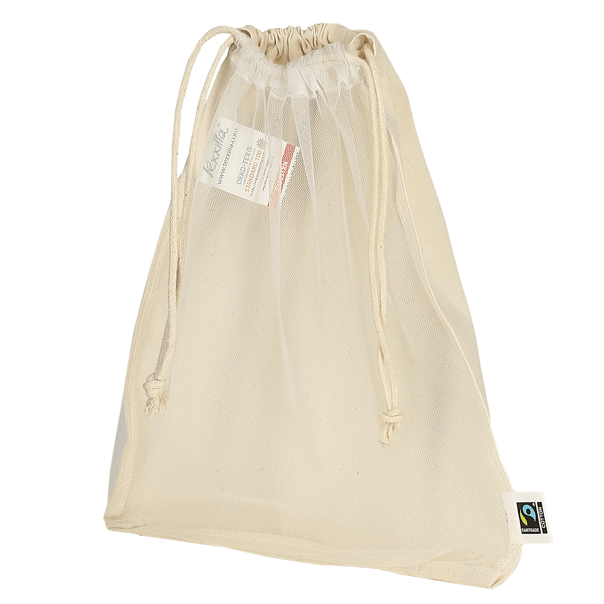 Netzbeutel aus Fairtrade-zertifizierter Baumwolle, 25 x 30 cm
