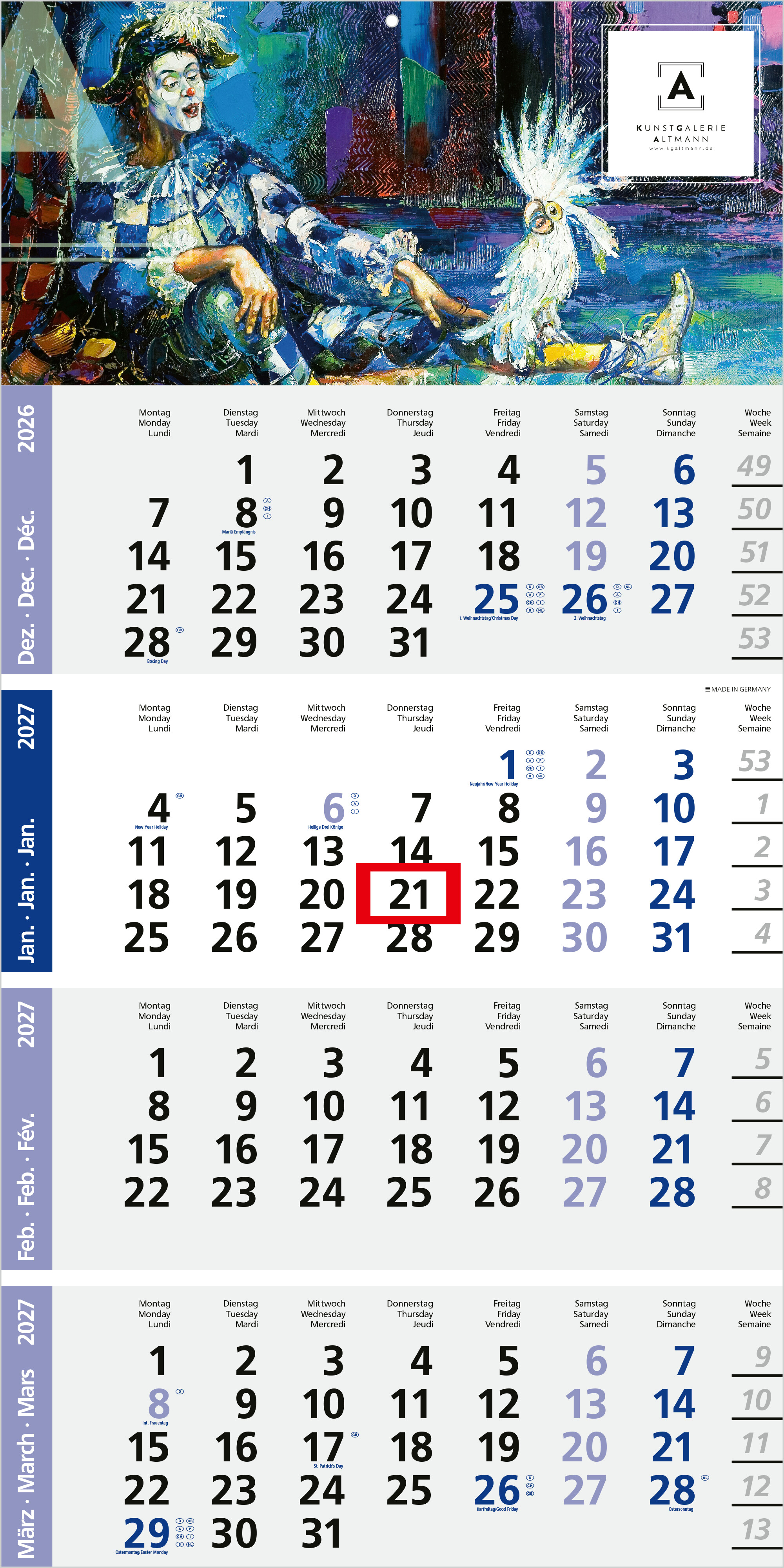 4-Monatskalender Logic 4 Post A