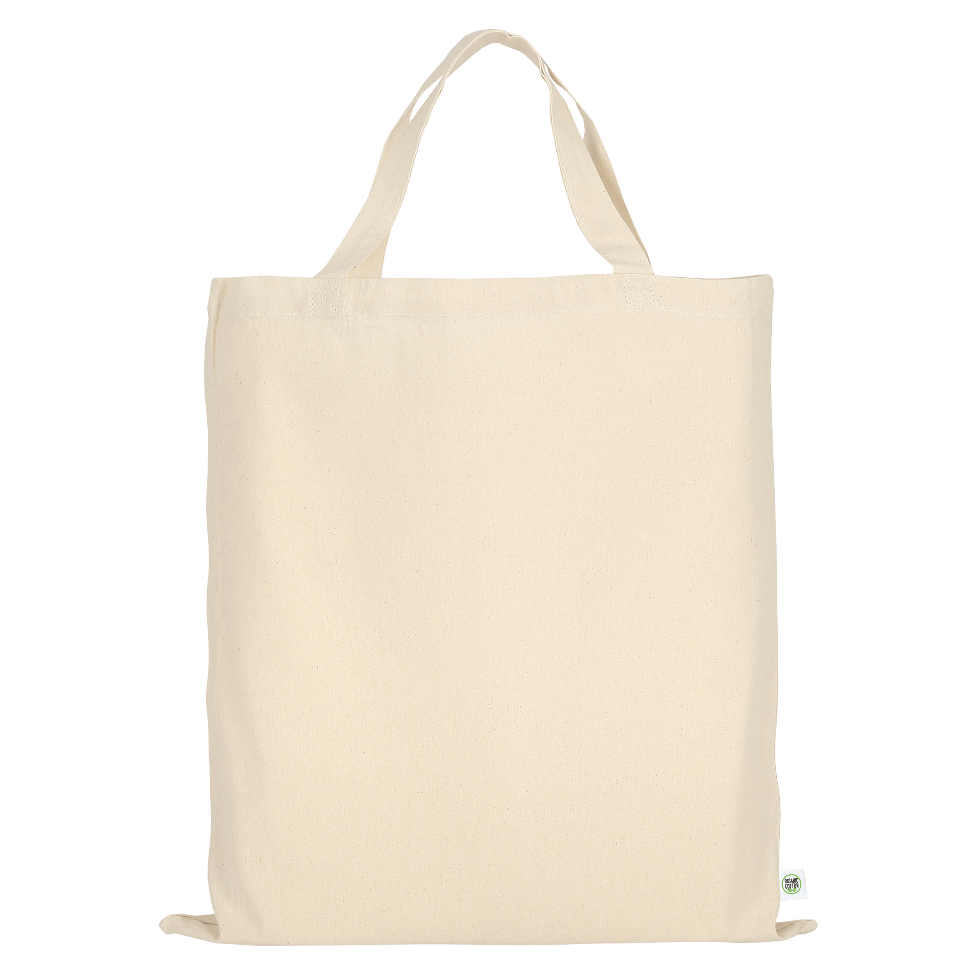 Tasche mit zwei kurzen Henkeln aus Organic-Baumwolle