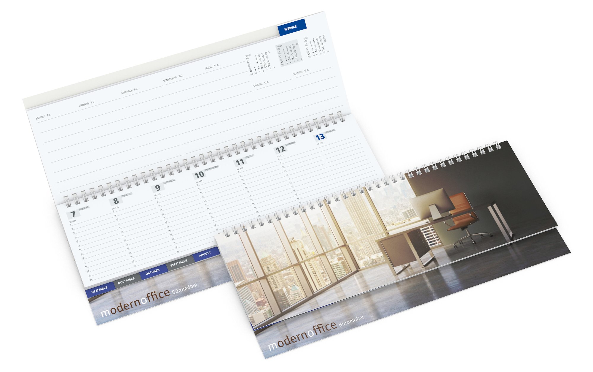 Tisch-Querkalender Master Register, Softcover Karton